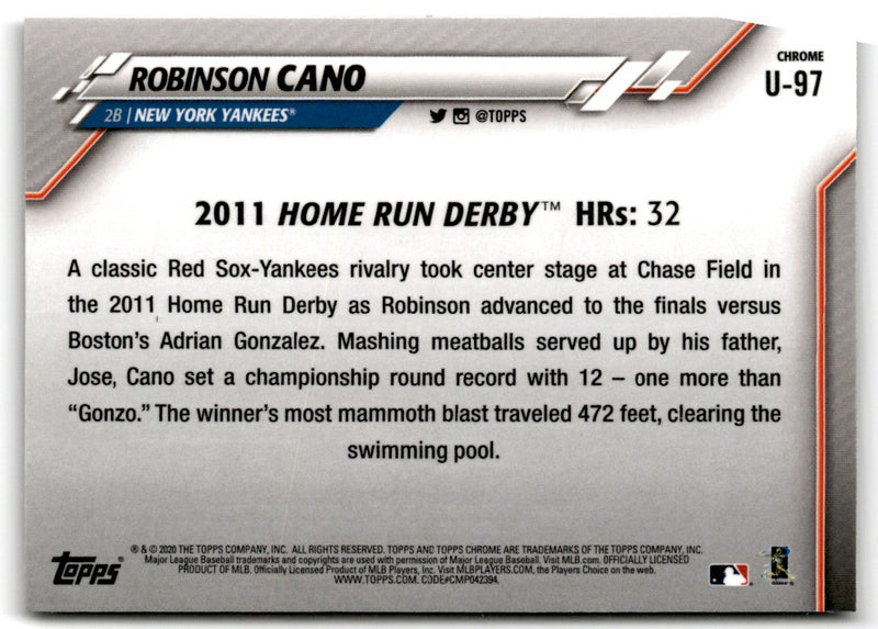 2020 Topps Chrome Update Robinson Cano