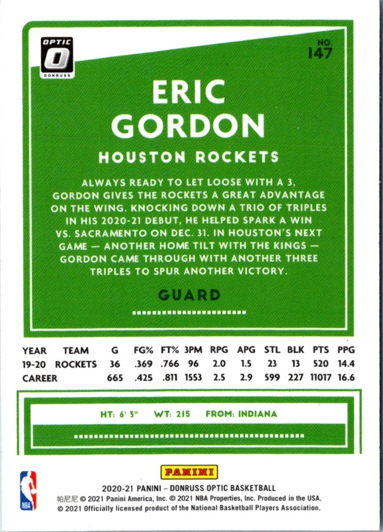 2020 Donruss Optic Red Eric Gordon