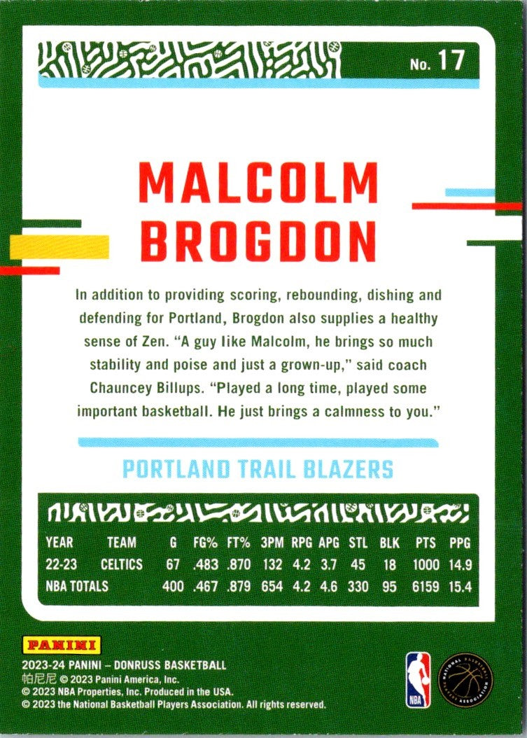 2023 Donruss Red Malcolm Brogdon