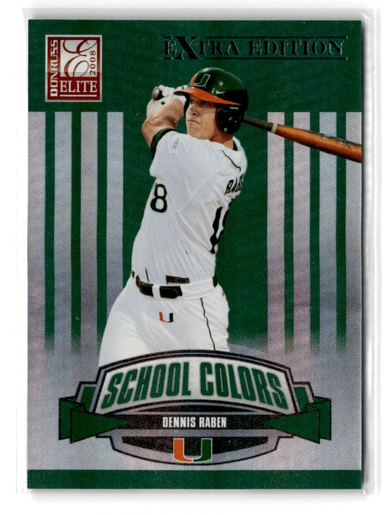 2008 Donruss Elite Extra Edition College Ties Green Carlos Gutierrez/Dennis Raben