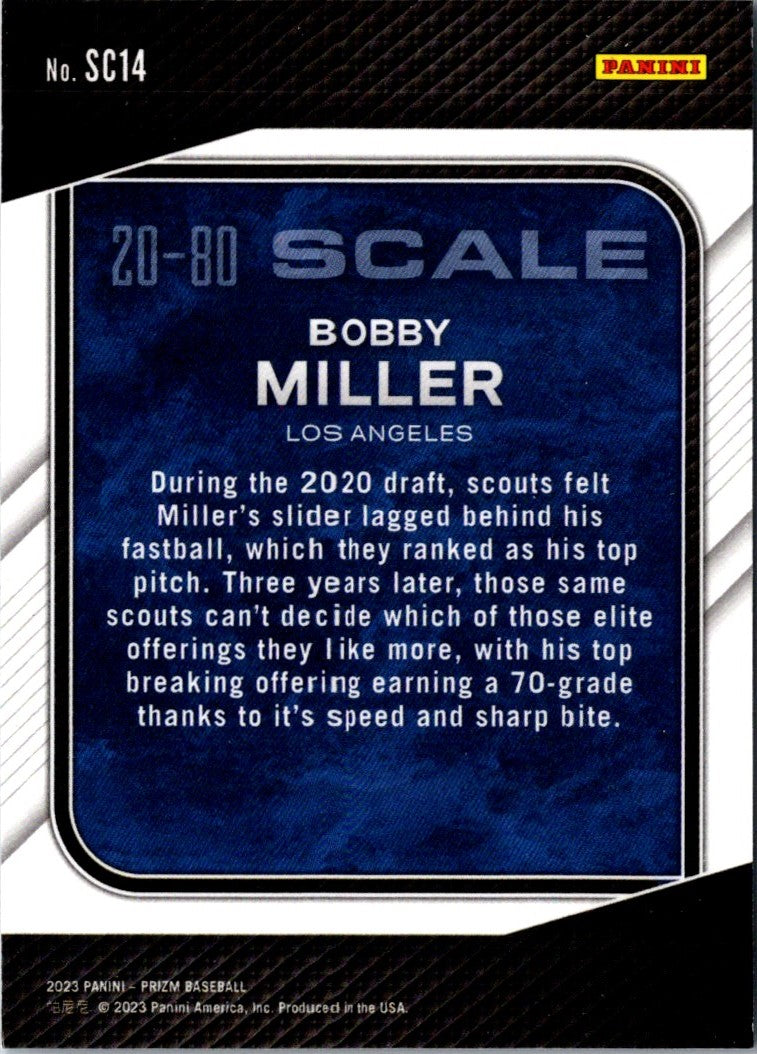 2023 Panini Prizm 20-80 Scale Bobby Miller