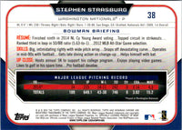 2015 Bowman Chrome Stephen Strasburg #38