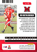 2021 Panini Contenders Draft Picks Game Ticket Red Ben Roethlisberger #12