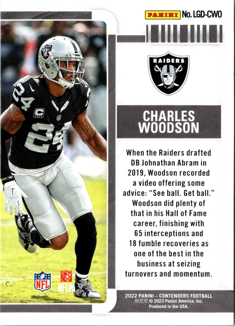 2022 Panini Contenders Legendary Charles Woodson