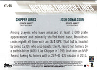2019 Topps Historic Through-Lines Josh Donaldson/Chipper Jones #HTL-35