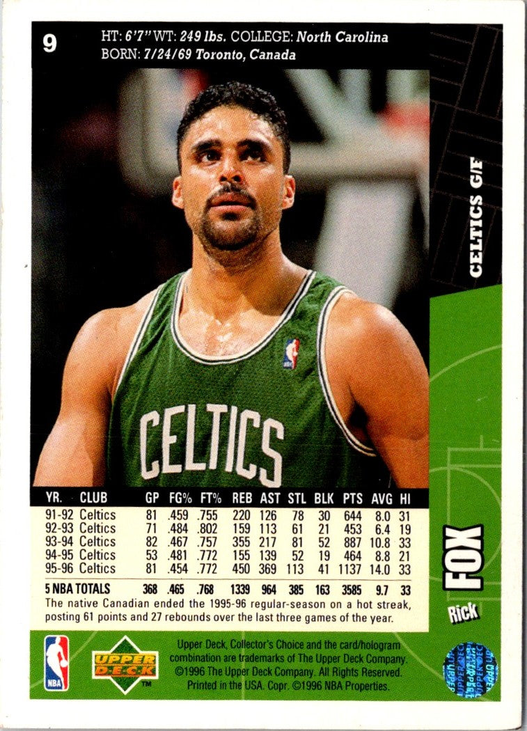 1996 Collector's Choice Rick Fox