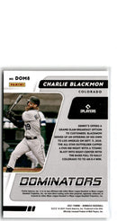 2021 Donruss Dominators Charlie Blackmon