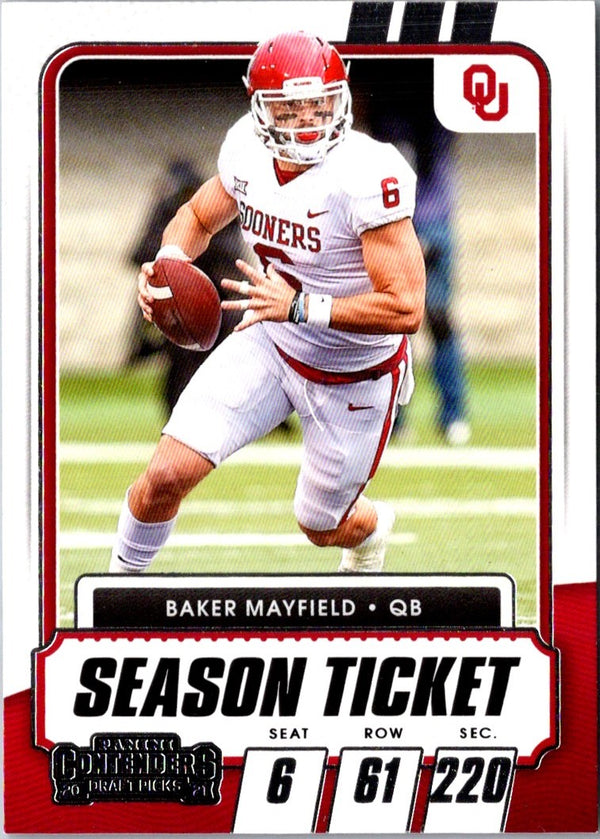 2021 Panini Contenders Draft Picks Game Ticket Red Baker Mayfield #19