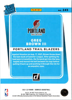 2021 Donruss Rated Rookies Greg Brown III #245