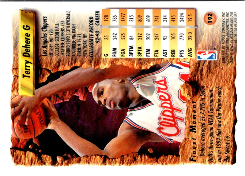 1993 Finest Terry Dehere