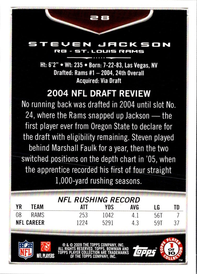 2009 Bowman Chrome Steven Jackson