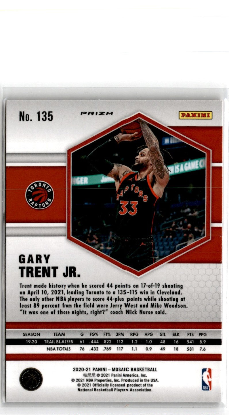 2020 Panini Mosaic Gary Trent Jr.