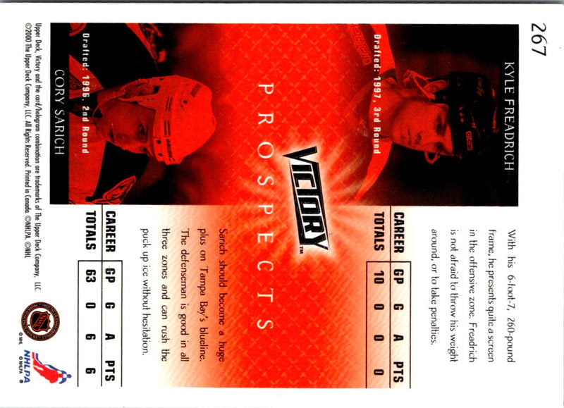 2000 Upper Deck Victory Kyle Freadrich/Cory Sarich