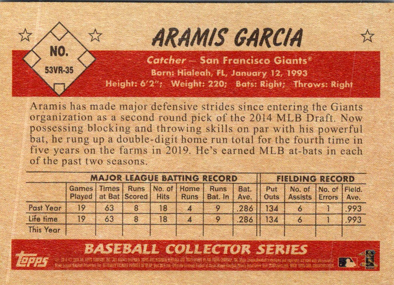 2019 Bowman Heritage Aramis Garcia