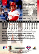 1998 Pinnacle Stats Mike Lieberthal