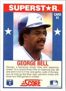 1989 Score Baseball's 100 Hottest Players George Bell