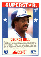 1989 Score Baseball's 100 Hottest Players George Bell #91