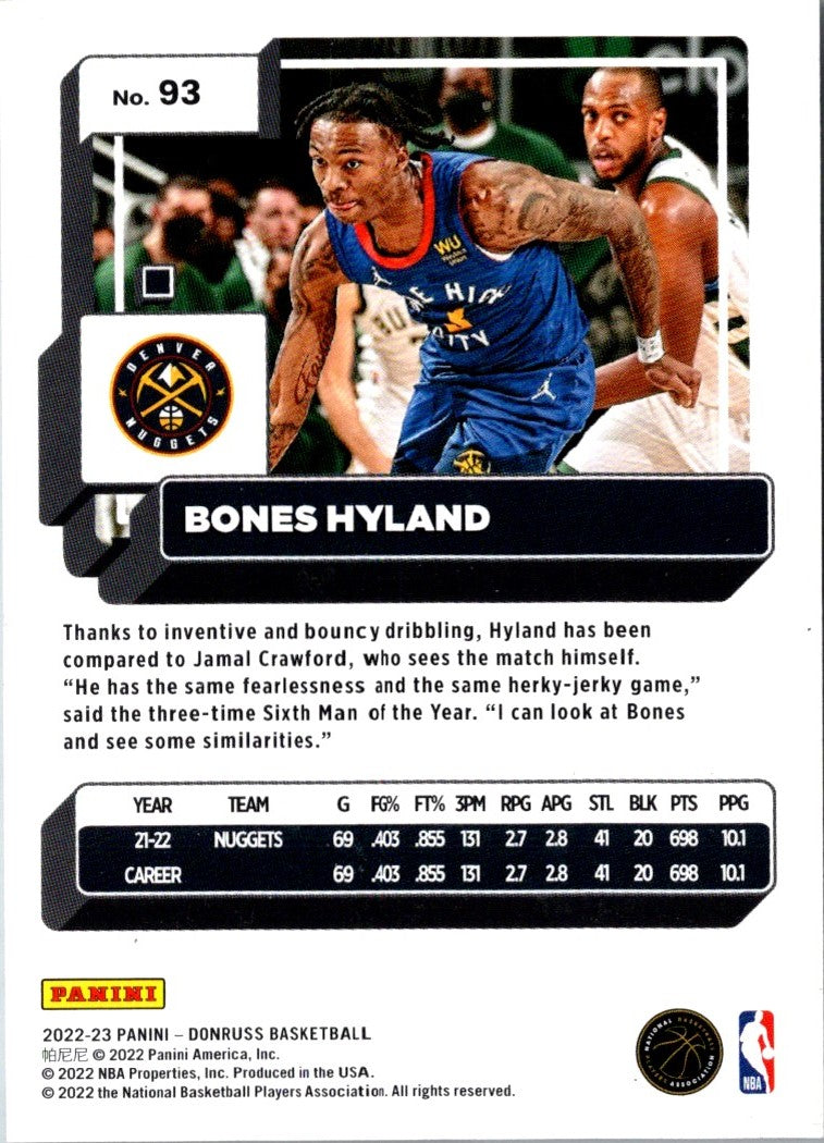 2022 Donruss Bones Hyland