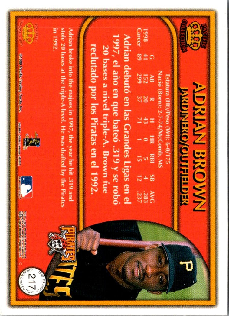 1999 Pacific Crown Collection Adrian Brown