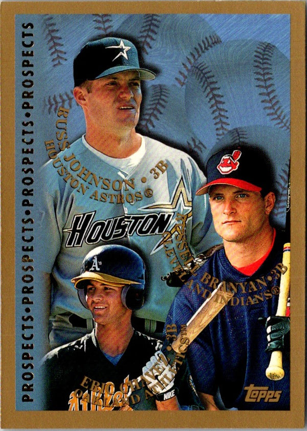 1998 Topps Minted in Cooperstown Eric Chavez/Russ Johnson/Russell Branyan #262