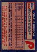 1984 Topps Charles Hudson