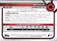 2022 Bowman Draft Baseball Jay Allen #BD-192 Rookie