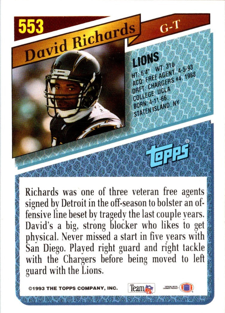 1993 Topps David Richards