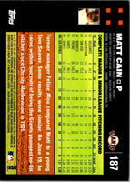 2007 Topps Red Back Matt Cain #187