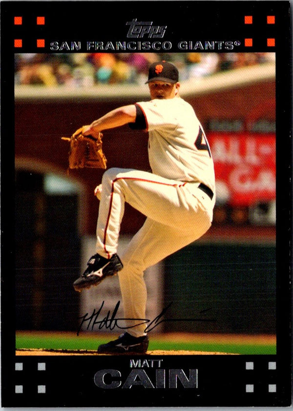 2007 Topps Red Back Matt Cain #187