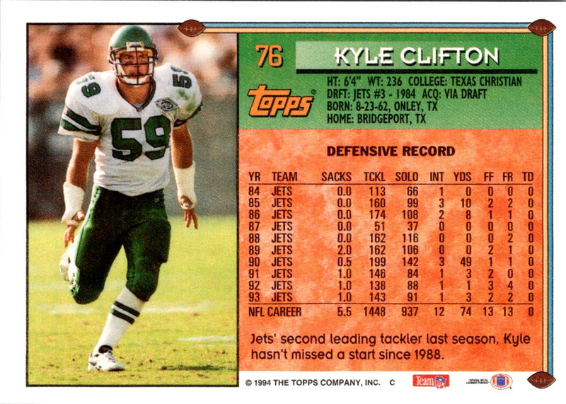 1994 Topps Kyle Clifton