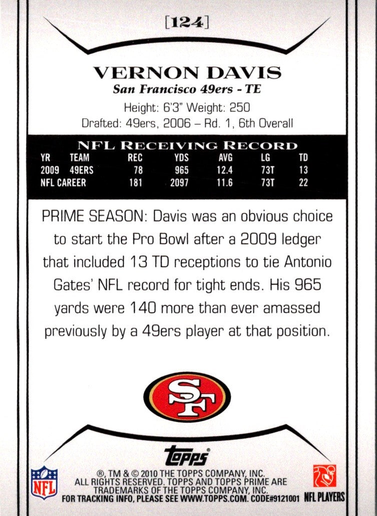 2010 Topps Prime Vernon Davis
