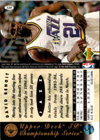 1994 SP Championship Die Cuts David Benoit #128