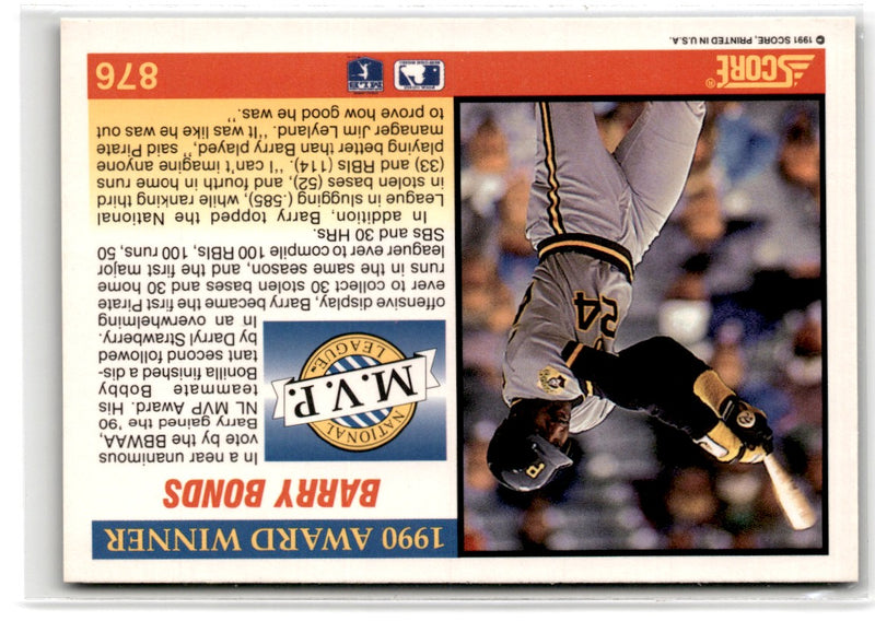 1991 Score Barry Bonds