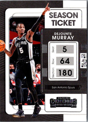 2021 Panini Contenders Ticket Dejounte Murray #89