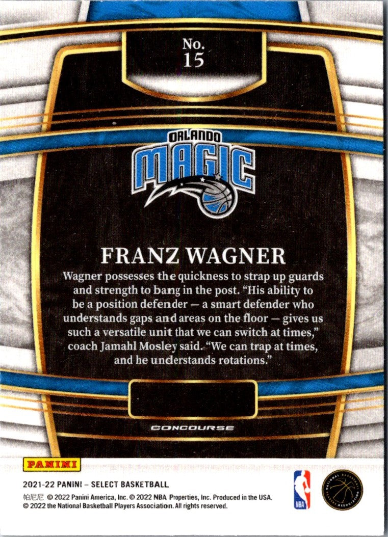 2021 Panini Select Blue Franz Wagner