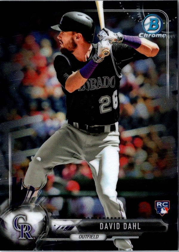 2017 Bowman Chrome David Dahl #31 Rookie