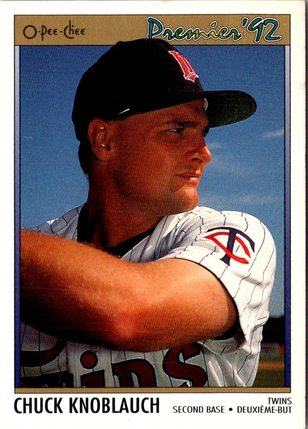 1992 O-Pee-Chee Premier Chuck Knoblauch #35
