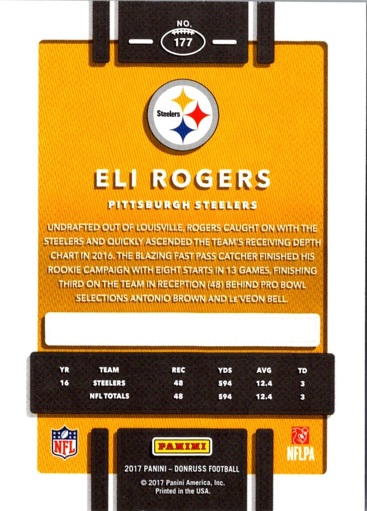 2017 Donruss Eli Rogers