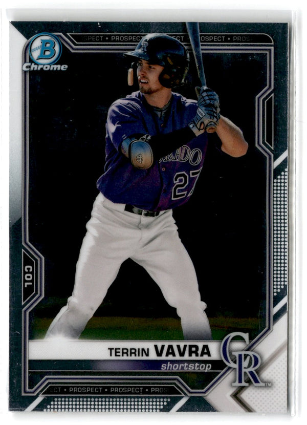 2021 Bowman Chrome Prospects Atomic Refractor Terrin Vavra #BCP-100