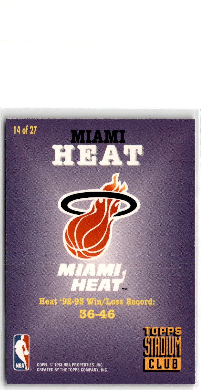 1993 Stadium Club Super Teams Miami Heat