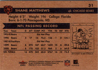 2001 Fleer Tradition Glossy Shane Matthews #31