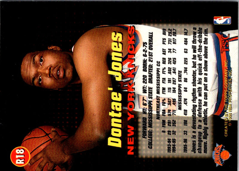 1996 Stadium Club Rookies I Dontae' Jones