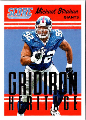 2015 Score Gridiron Heritage Red Michael Strahan #22
