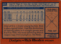 1978 Topps Rick Rhoden #605