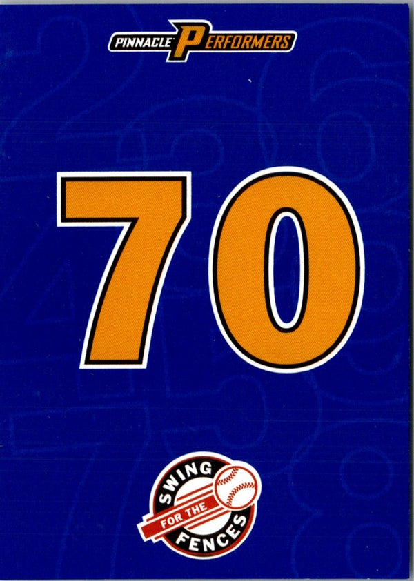 1998 Pinnacle Performers Swing for the Fences Game Rules Numbers Number 50 #30