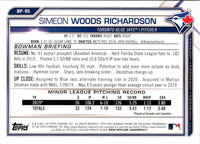 2021 Bowman Prospects Simeon Woods Richardson #BP-95