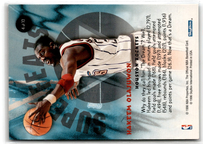 1996 Hoops Superfeats Hakeem Olajuwon