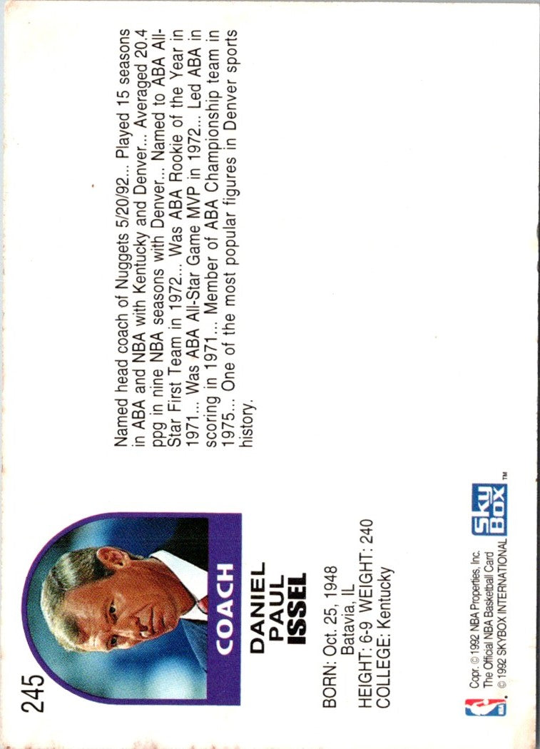 1992 Hoops Dan Issel