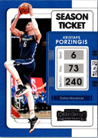 2021 Panini Contenders Ticket Kristaps Porzingis #38
