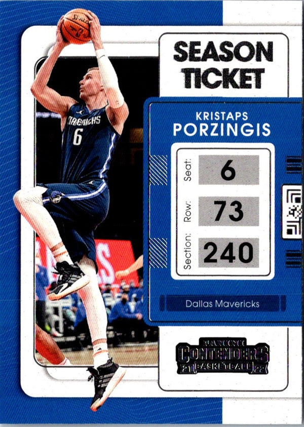 2021 Panini Contenders Ticket Kristaps Porzingis #38